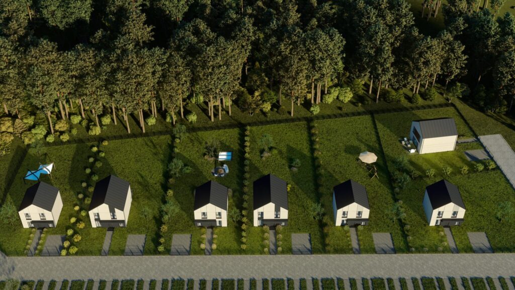 Chojnów Homes - widok osiedla z lotu ptaka